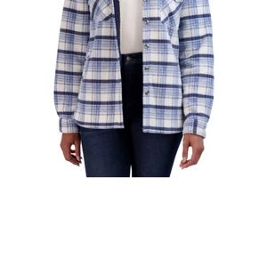 Sage Blue Plush sherpa lined jacket